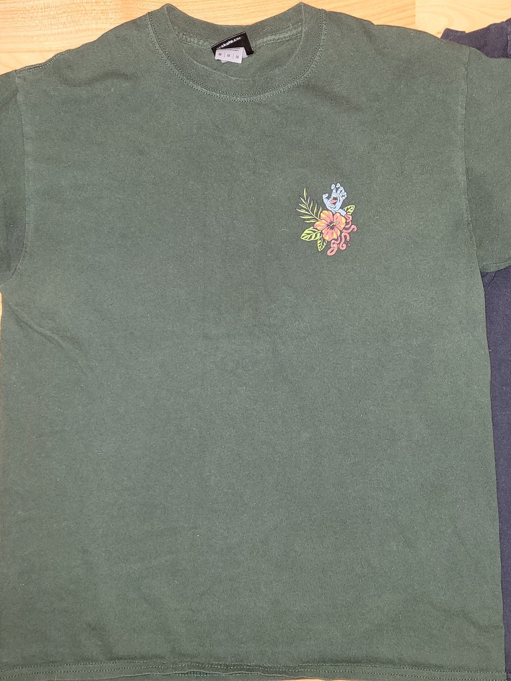 Santa Cruz Green Floral Graphic Tee, Medium
